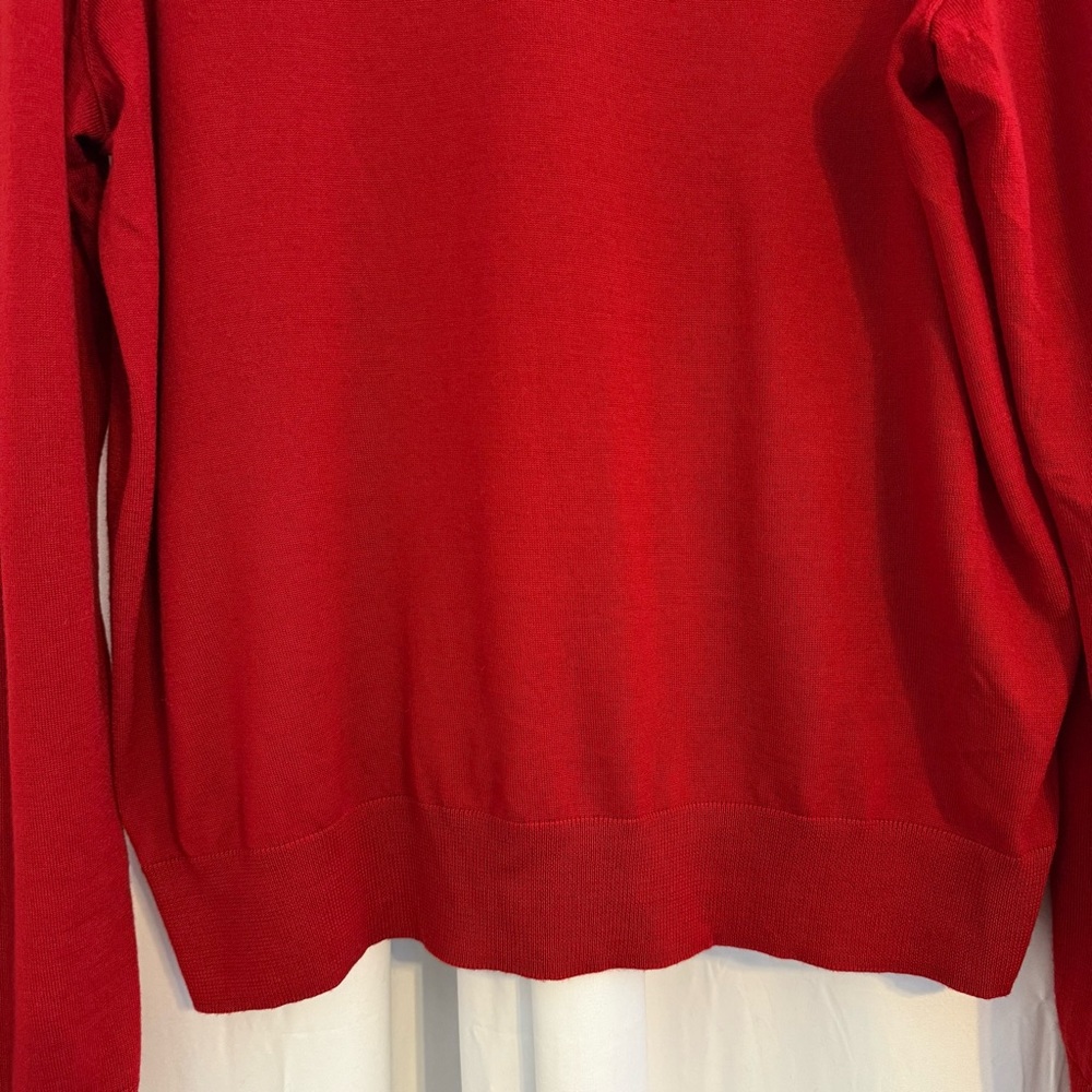 Polo Ralph Lauren Merino Wool V-Neck Sweater Red Men’s XXL Slim Fit - Picture 5 of 12
